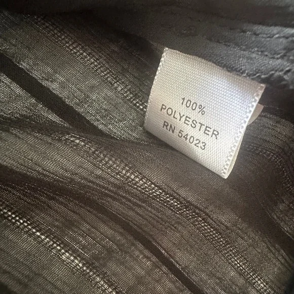 Banana Republic Black Sheer Striped Scoop Neck Short Sleeve Top- XS - Picture 6 of 8